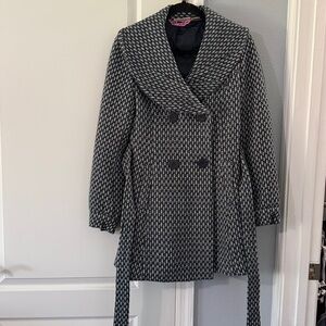 Vintage DKNY A-line Women's houndstooth belted double breasted